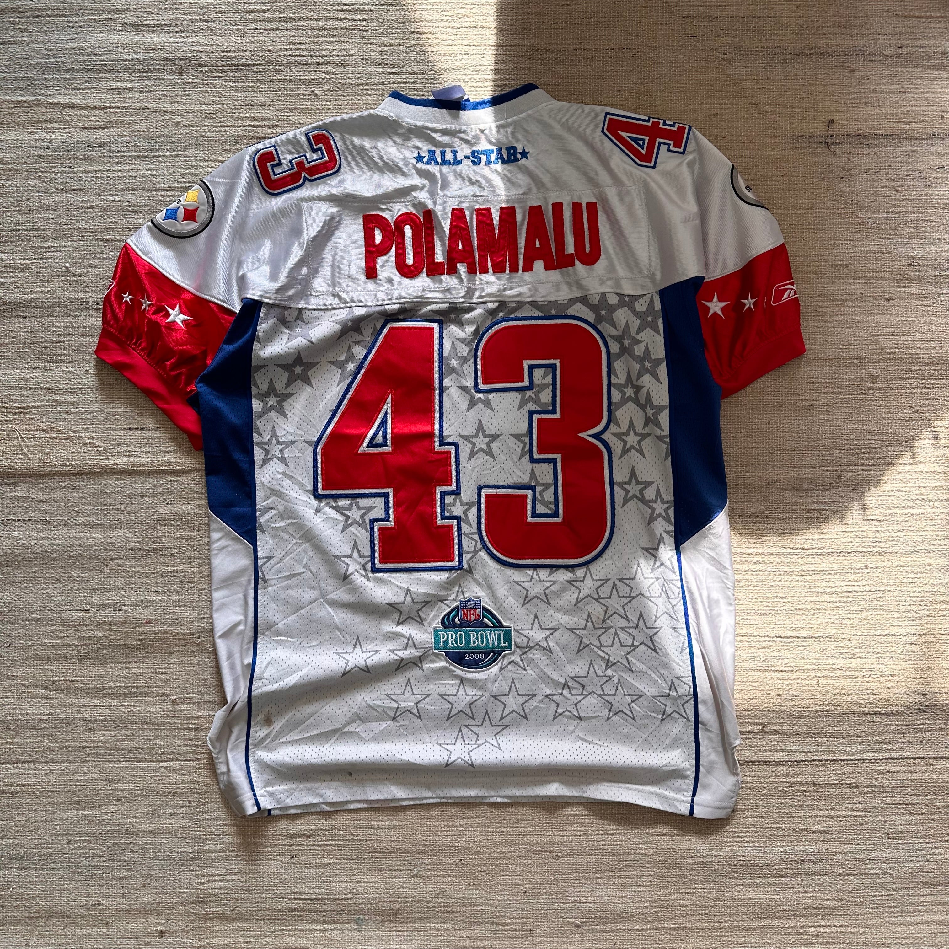 NFL Pro Bowl 2008 Pittsburgh Steelers Troy Polamalu Jersey XL