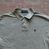 Ralph Lauren Solid Gray Polo T-Shirt - Medium