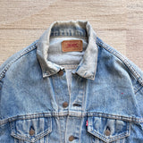 Vintage Levis Denim Jacket Hand Painted - Medium