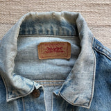 Vintage Levis Denim Jacket Hand Painted - Medium