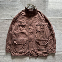 Brown Denim Long Jacket - 2XL