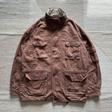 Brown Denim Long Jacket - 2XL