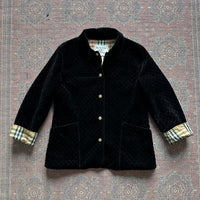 Burberry Velvet Quilted Jacket - Large