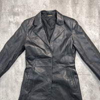 Vintage Leather Coat - Small