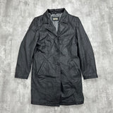 Vintage Leather Coat - Medium