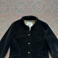 Burberry Velvet Quilted Jacket - Large