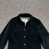 Burberry Velvet Quilted Jacket - Large