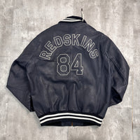 Vintage Redskins Varsity Leather Jacket (Removable Hood) - Medium