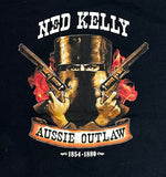 Ned Kelly Aussie Outlaw Graphic T-Shirt - Medium