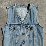 Vintage Levis Denim Orange Tag Vest - Small