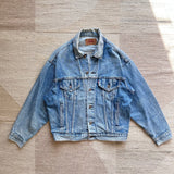 Vintage Levis Denim Jacket Hand Painted - Medium