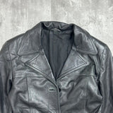 Vintage Leather Coat - Medium