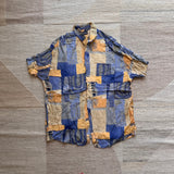 Patch Print Half Sleeve Shirt - XL