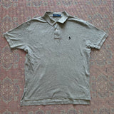 Ralph Lauren Solid Gray Polo T-Shirt - Medium