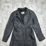 Vintage Leather Coat - Small