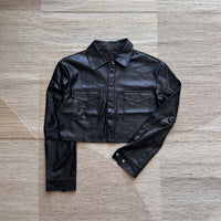 Women’s Leather Crop Jacket - Medium