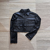 Women’s Leather Crop Jacket - Medium