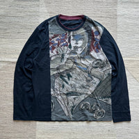 Adolfo Dominguez Graphic T-Shirt Full Sleeve - Medium