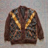 Vintage Leather & Fur Cardigan - X-Large