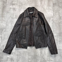 George Campbell Leather Jacket - Small