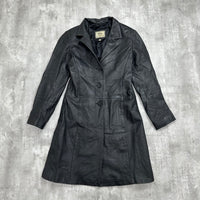 Vintage Leather Coat - Small