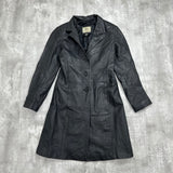 Vintage Leather Coat - Small