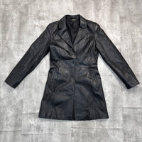 Vintage Leather Coat - Small