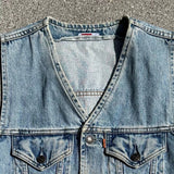 Vintage Levis Denim Orange Tag Vest - Small
